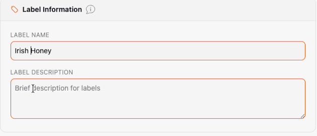 Label information with a custom label name